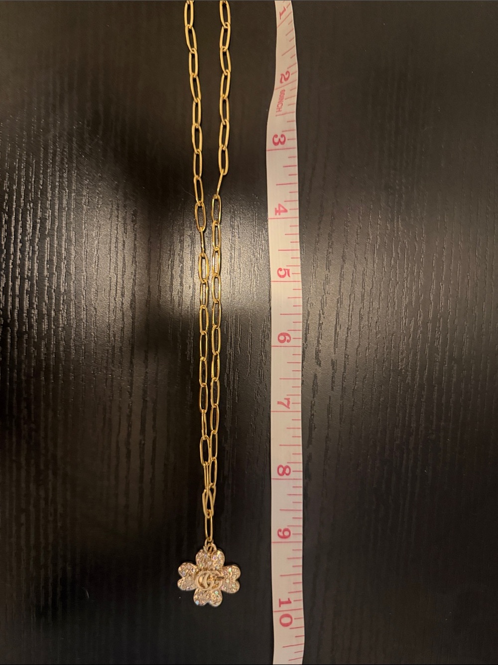 Inspired Gold Crystal Clover Pendant Necklace - Women Jewelry - Picture 4 of 4